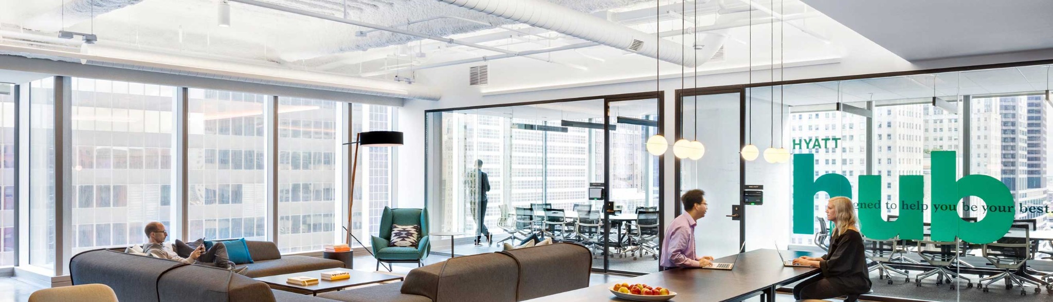 Modern commercial office lighting